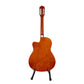 Back view of the Devisev Handmade Acoustic Guitar L330, highlighting the mahogany back and thin body design.