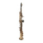 Close-up of LAMI Soprano Saxophone Model-1 showcasing detailed brass craftsmanship