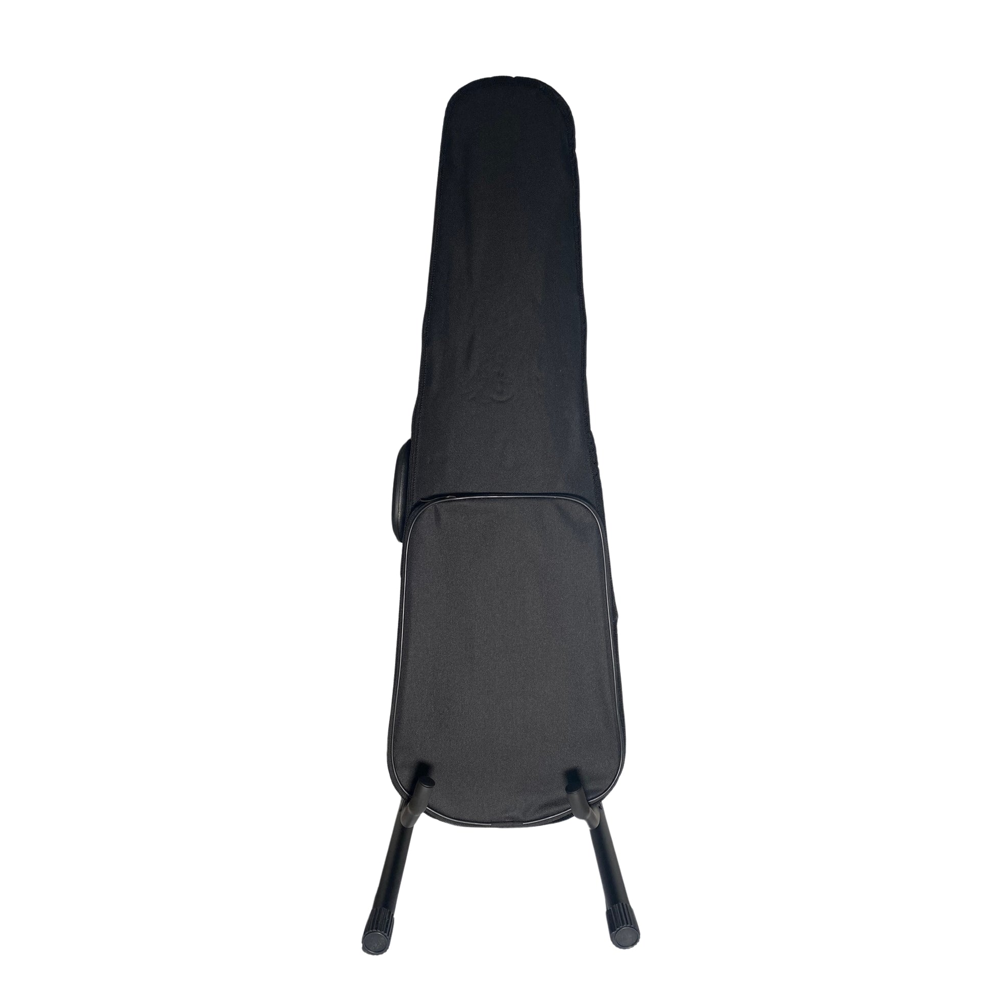 Padded black fabric violin case designed for easy portability and protection